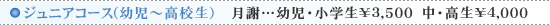 �W���j�A�R�[�X(�c���`���Z��)�@���Ӂc�c���E���w����3,500�@���E������4,000